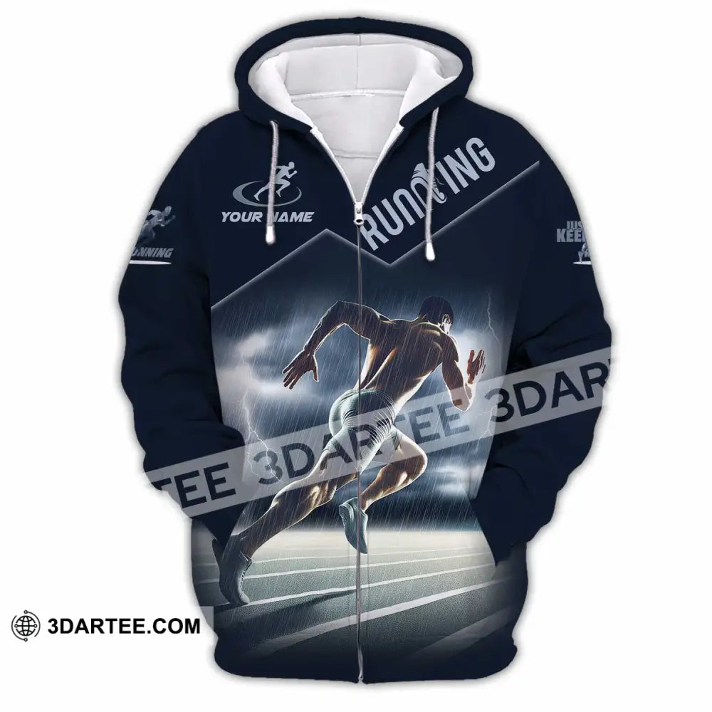 Men Shirt Custom Running Shirt Zipper Hoodie / S T shirt