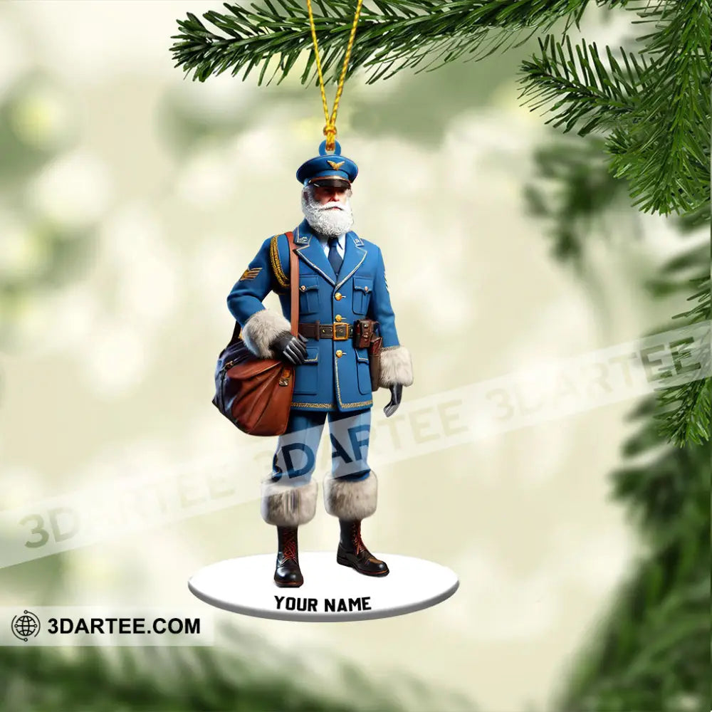 Merry Christmas Santa Captain Home Decor Christmas Ornament Personalized Ornament Ornament