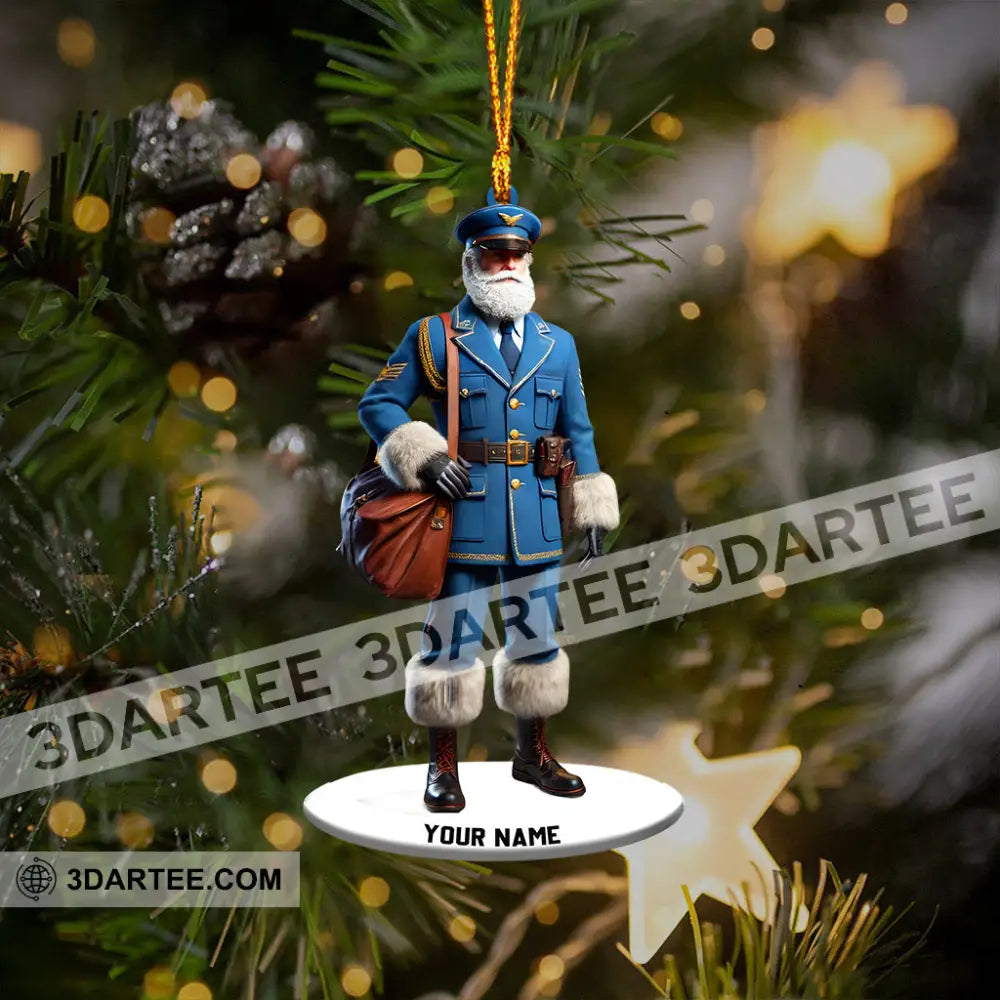 Merry Christmas Santa Captain Home Decor Christmas Ornament Personalized Ornament Ornament