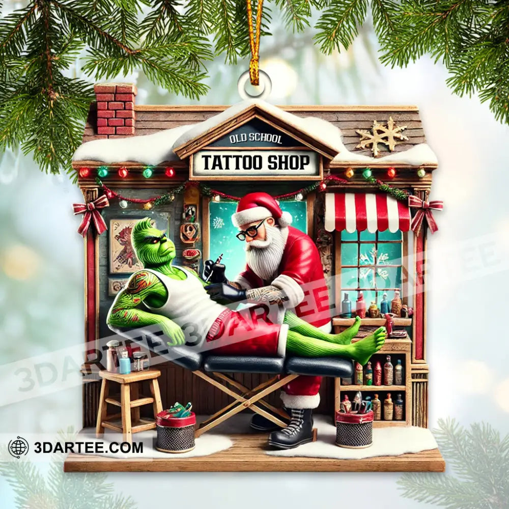 Old School Tattoo Shop Home Decor Christmas Ornament Personalized Ornament Ornament