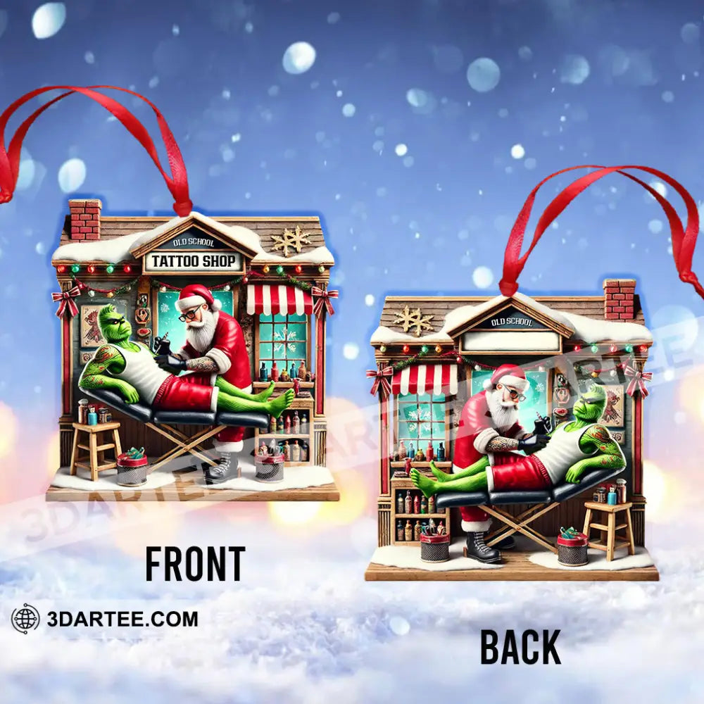 Old School Tattoo Shop Home Decor Christmas Ornament Personalized Ornament Ornament