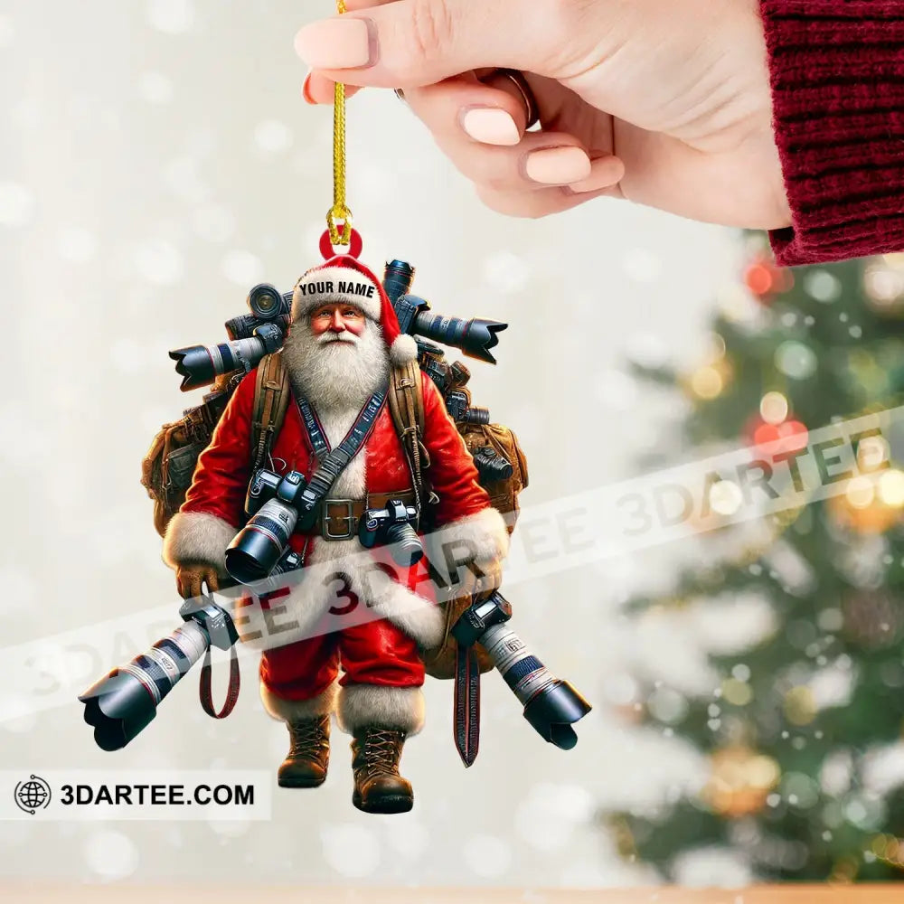 Photographer Santa Home Decor Christmas Ornament Personalized Ornament Ornament