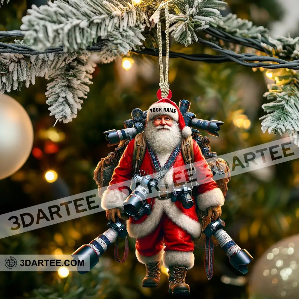 Photographer Santa Home Decor Christmas Ornament Personalized Ornament Ornament