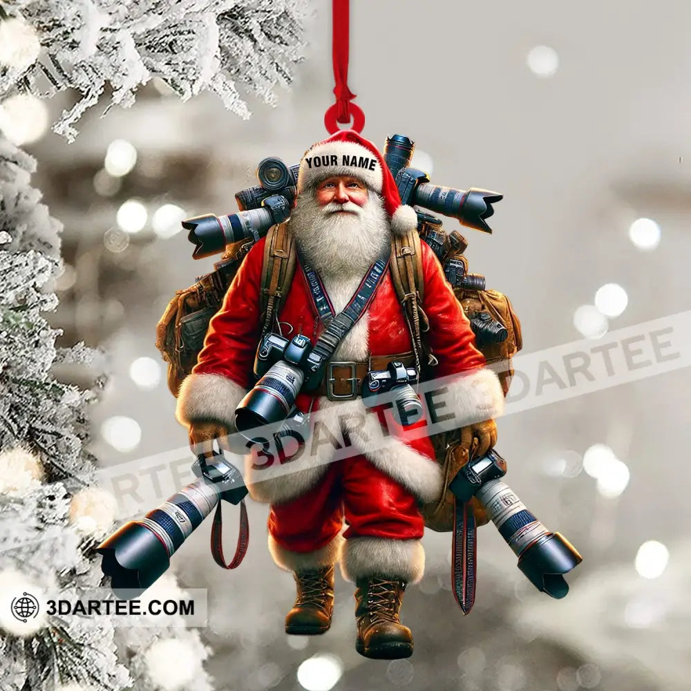 Photographer Santa Home Decor Christmas Ornament Personalized Ornament Ornament