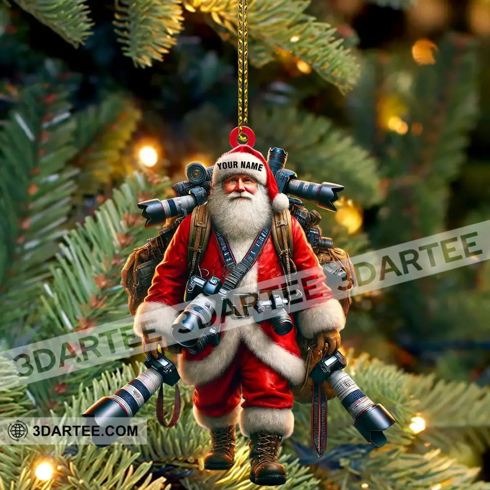 Photographer Santa Home Decor Christmas Ornament Personalized Ornament Ornament