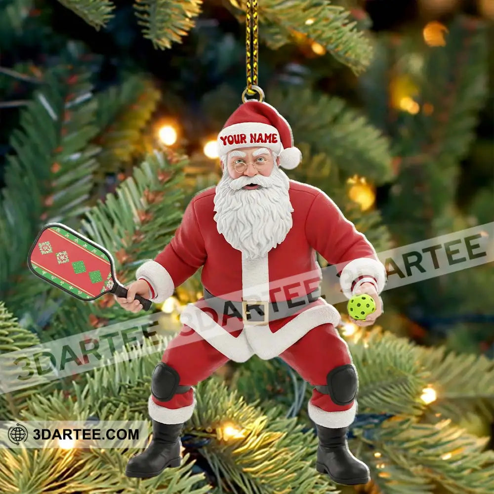 Pickle Ball Santa Home Decor Christmas Ornament Personalized Ornament Ornament