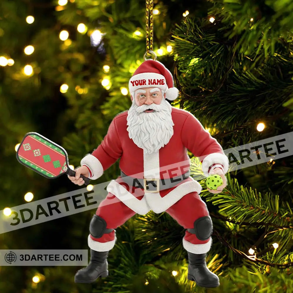 Pickle Ball Santa Home Decor Christmas Ornament Personalized Ornament Ornament