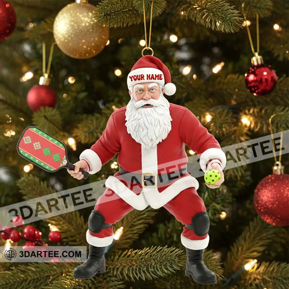 Pickle Ball Santa Home Decor Christmas Ornament Personalized Ornament Ornament
