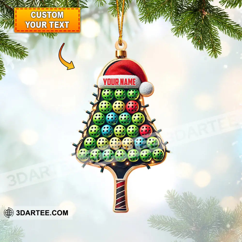 PickleBall Christmas Ornament Personalized Ornament 3.54’’ / 1 Ornament Ornament