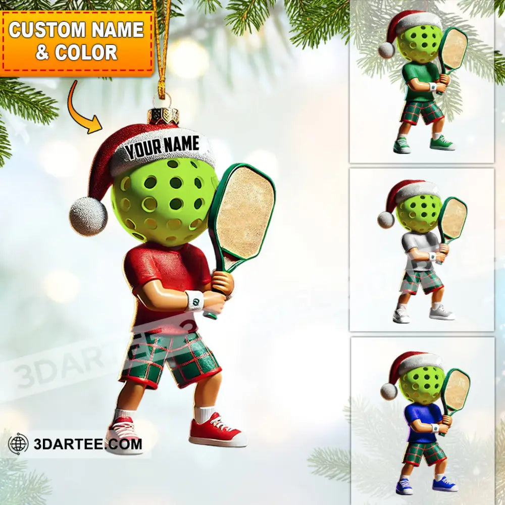 Pickleball Christmas Ornament Personalized Ornament 3.54’’ / 1 Ornament Ornament