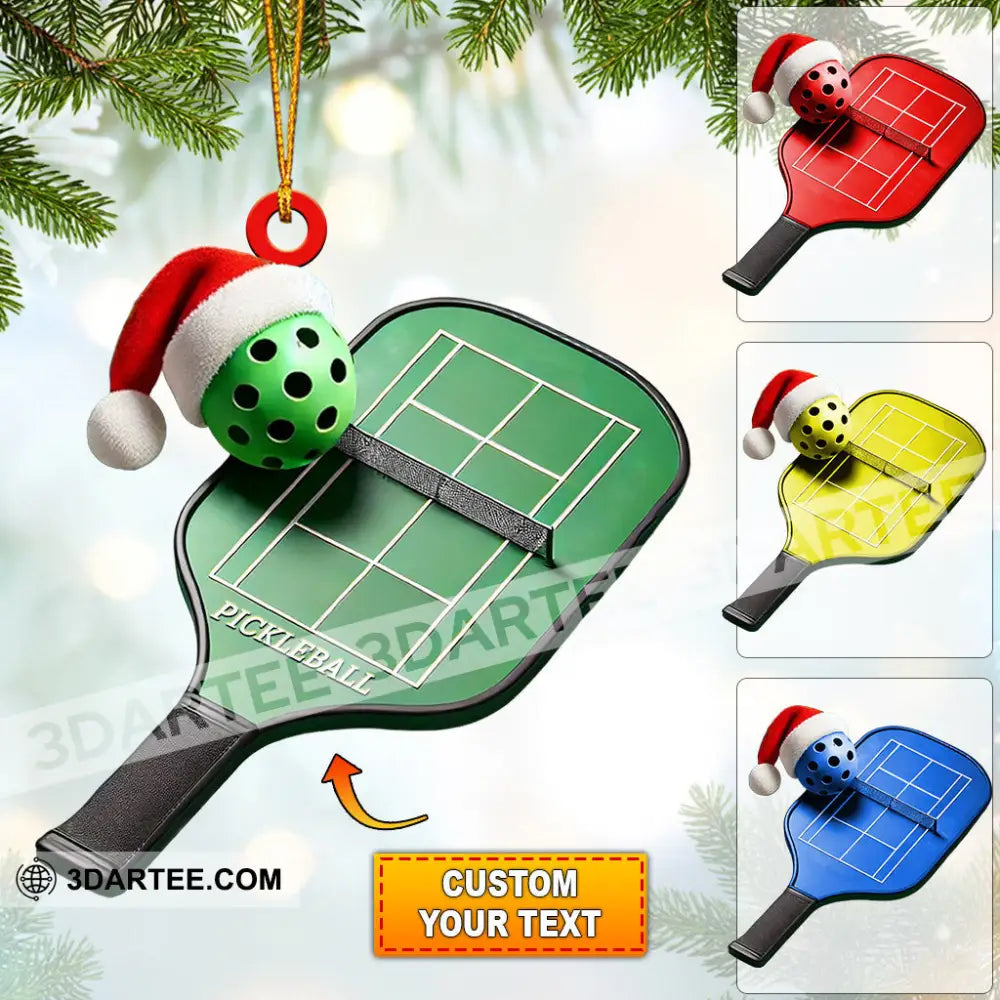 Pickleball Home Decor Christmas Ornament Personalized Ornament 3.54’’ / 1 Ornament Ornament