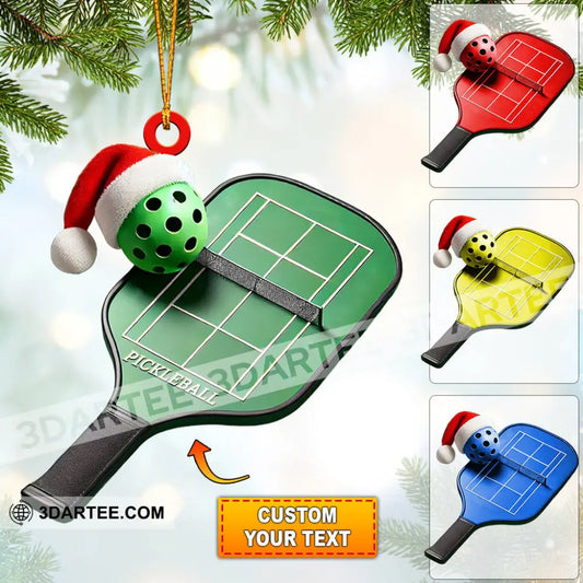 Pickleball Home Decor Christmas Ornament Personalized Ornament 3.54’’ / 1 Ornament Ornament