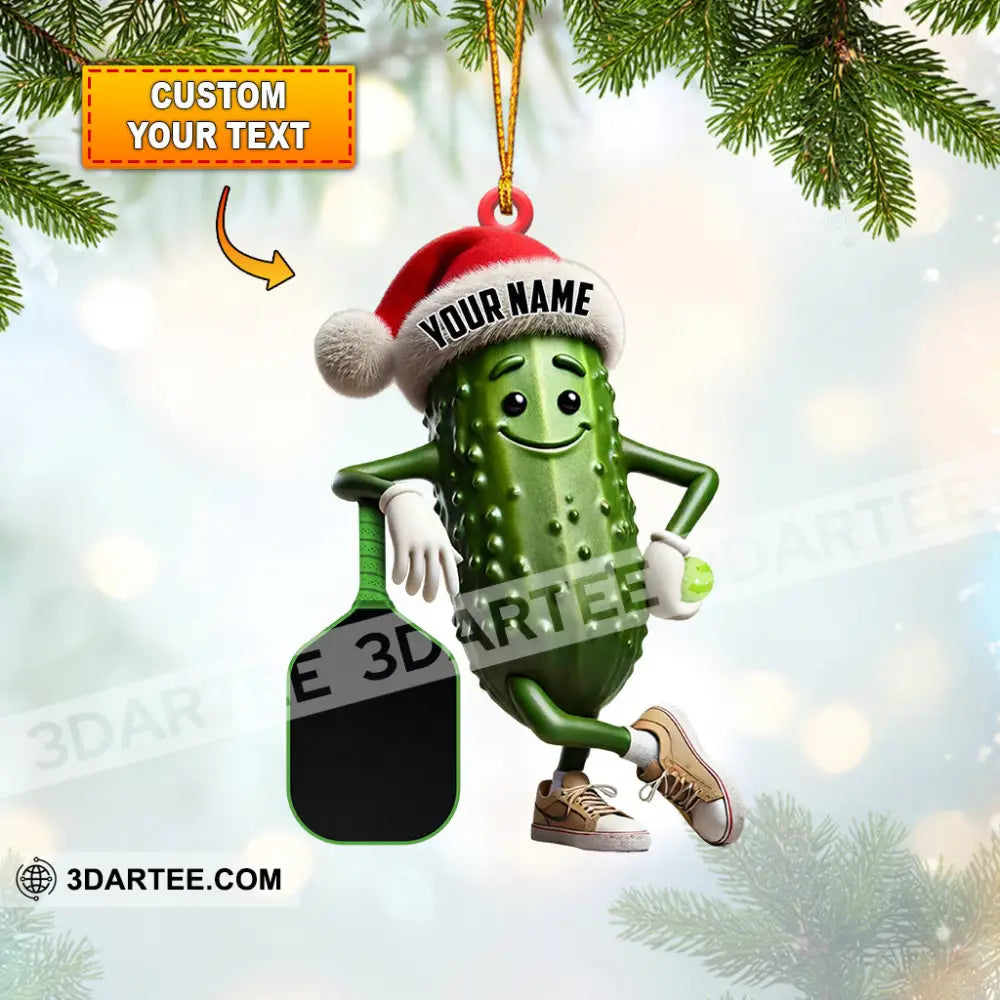 PickleBall Ornament Cucumber Christmas Ornament Personalized Ornament 3.54’’ / 1 Ornament Ornament