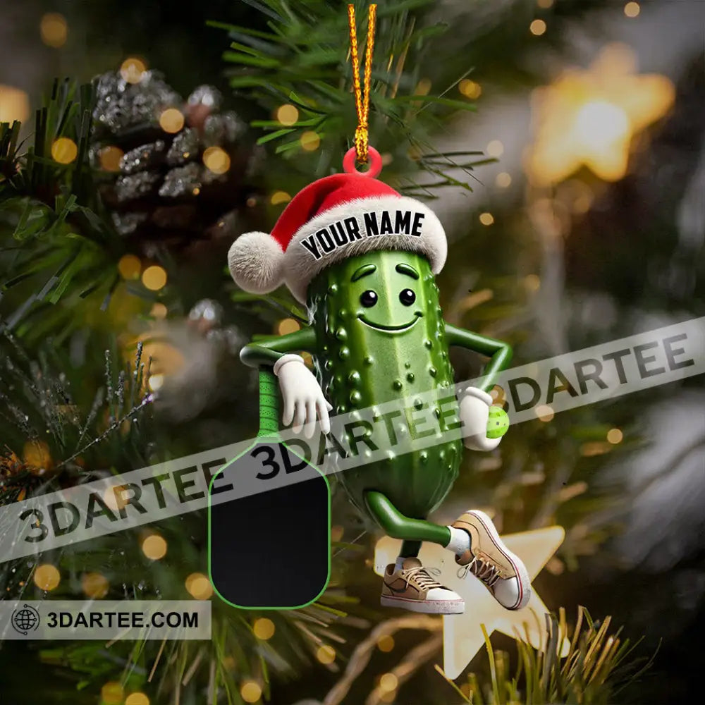 PickleBall Ornament Cucumber Christmas Ornament Personalized Ornament Ornament