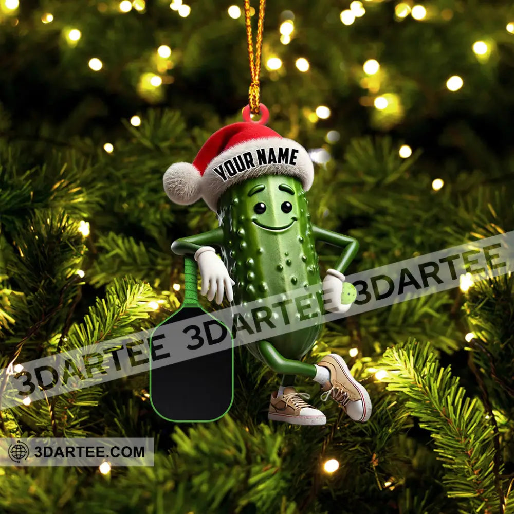 PickleBall Ornament Cucumber Christmas Ornament Personalized Ornament Ornament