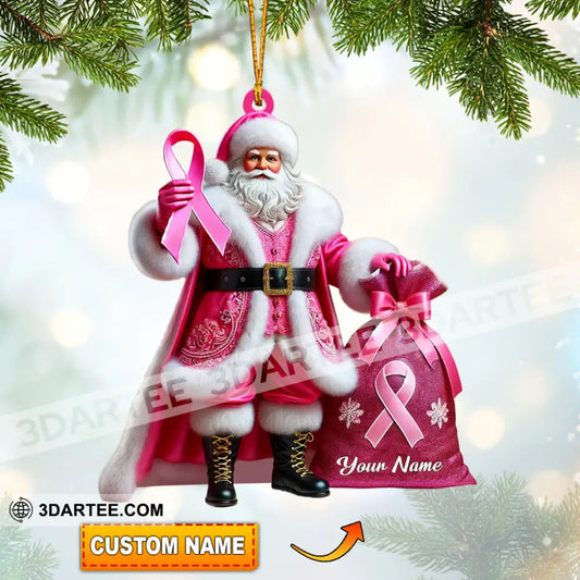 Pink Santa Home Decor Christmas Ornament Personalized Ornament 3.54’’ / 1 Ornament Ornament