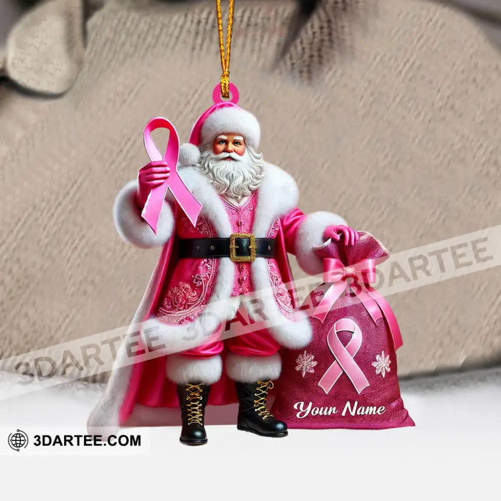Pink Santa Home Decor Christmas Ornament Personalized Ornament Ornament