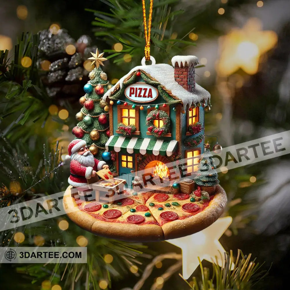 Pizza Santa Home Decor Christmas Ornament Personalized Ornament Ornament
