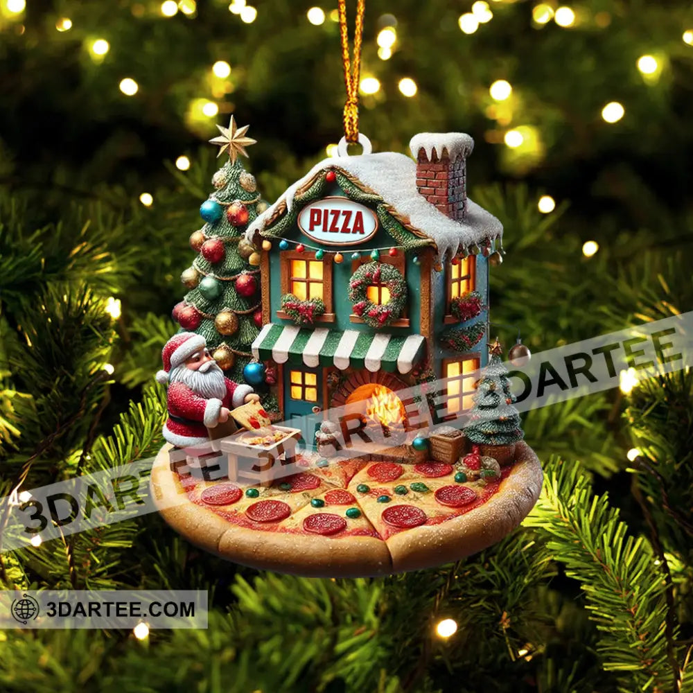 Pizza Santa Home Decor Christmas Ornament Personalized Ornament Ornament