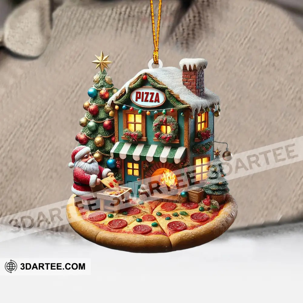 Pizza Santa Home Decor Christmas Ornament Personalized Ornament Ornament