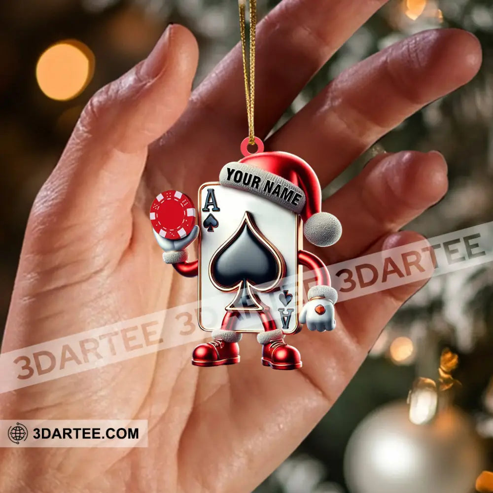 Poker Home Decor Christmas Ornament Personalized Ornament Ornament