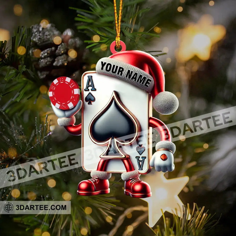 Poker Home Decor Christmas Ornament Personalized Ornament Ornament
