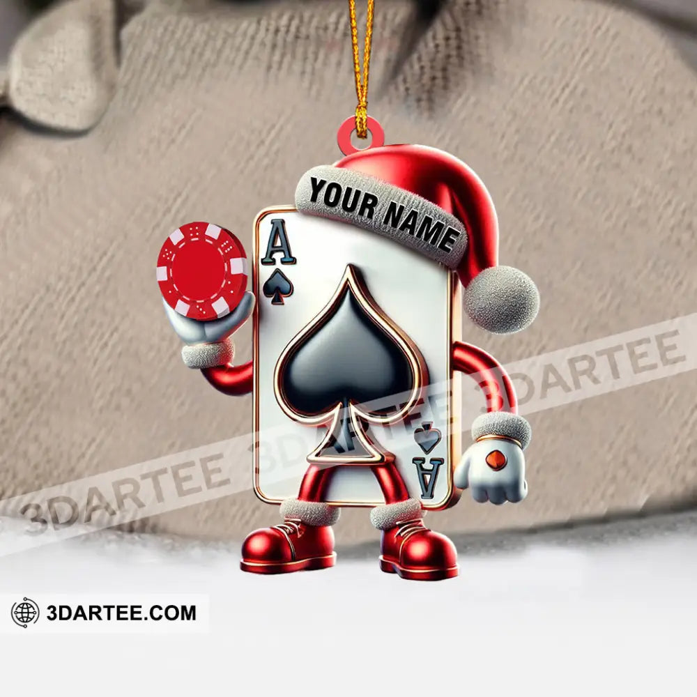 Poker Home Decor Christmas Ornament Personalized Ornament Ornament