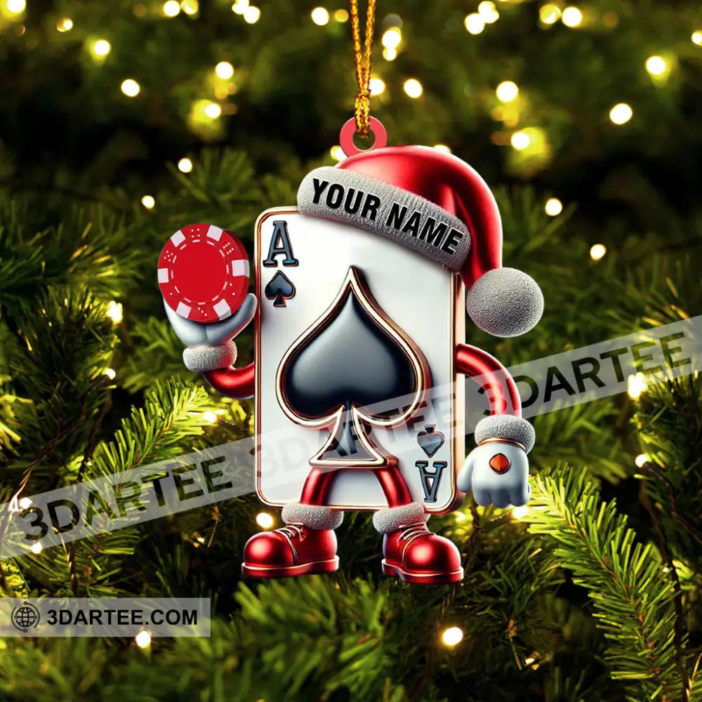 Poker Home Decor Christmas Ornament Personalized Ornament Ornament