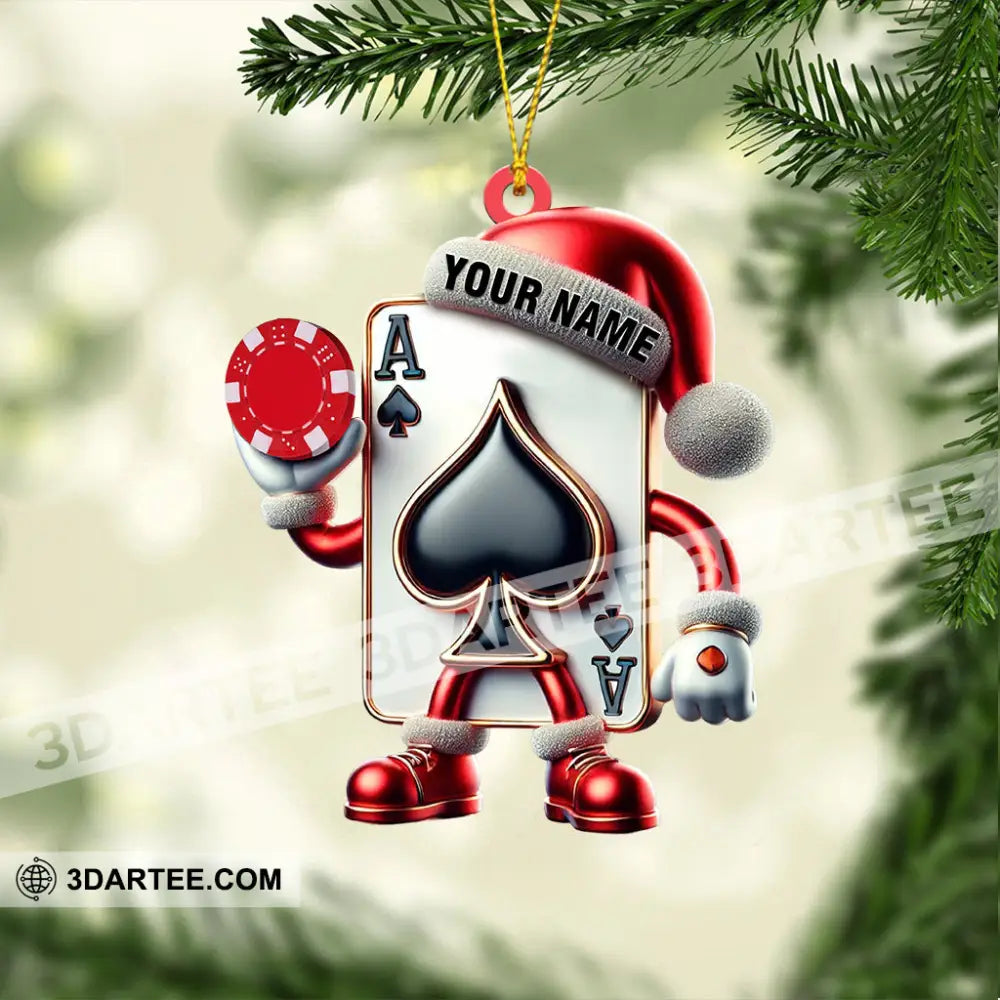 Poker Home Decor Christmas Ornament Personalized Ornament Ornament
