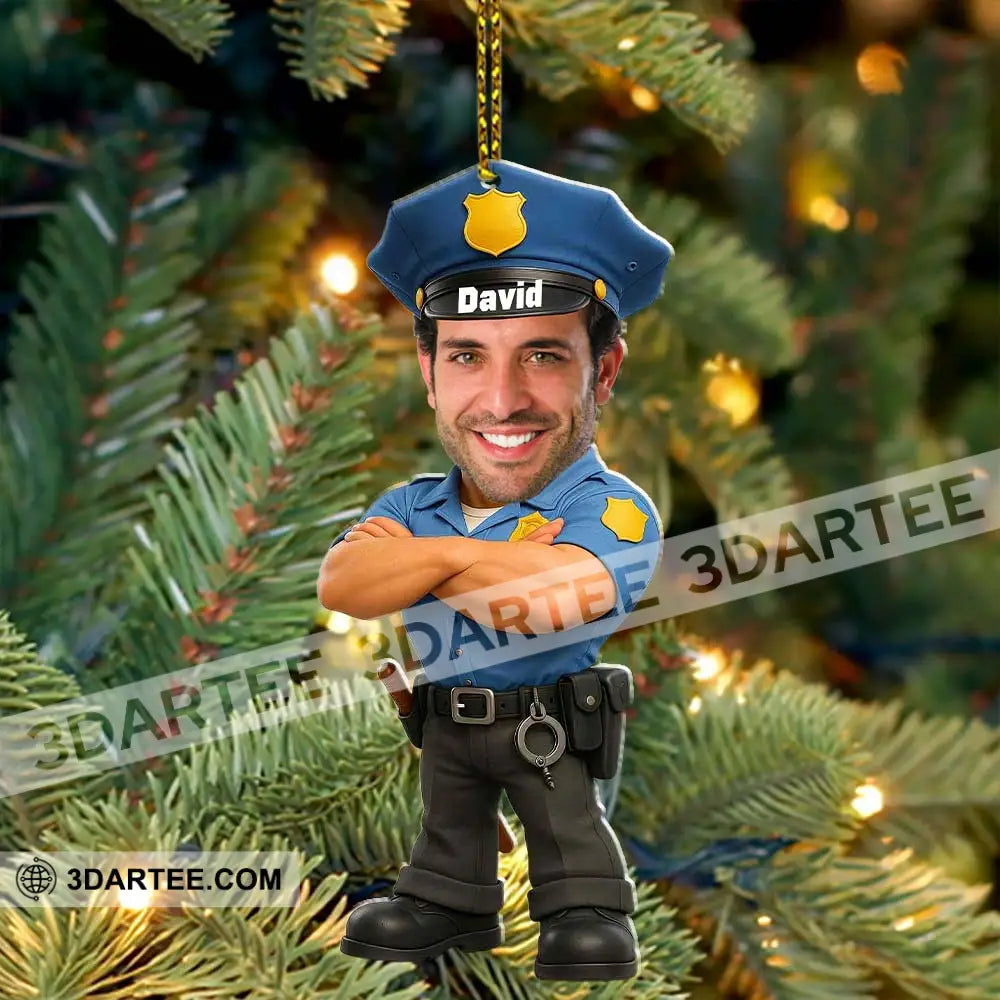 Police Home Decor Christmas Ornament Personalized Ornament Ornament