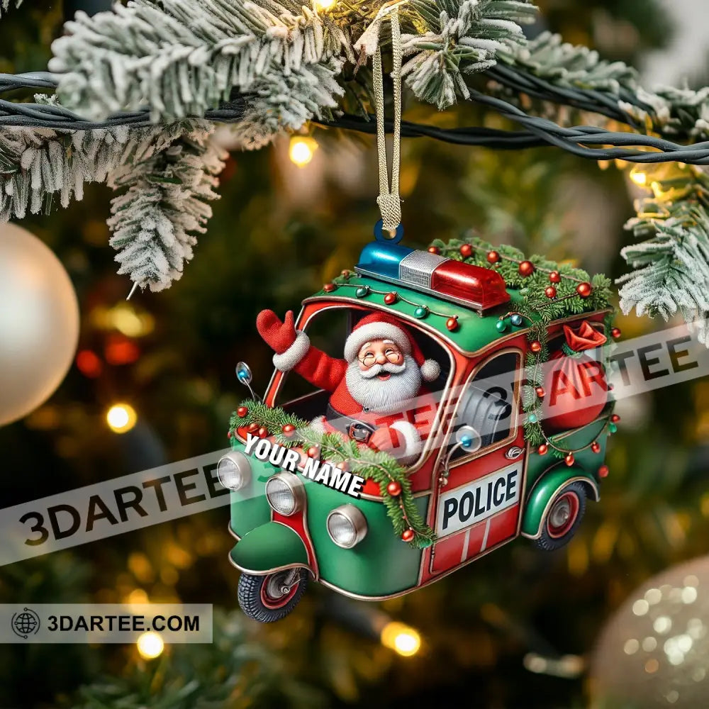 Police Santa Home Decor Christmas Ornament Personalized Ornament Ornament