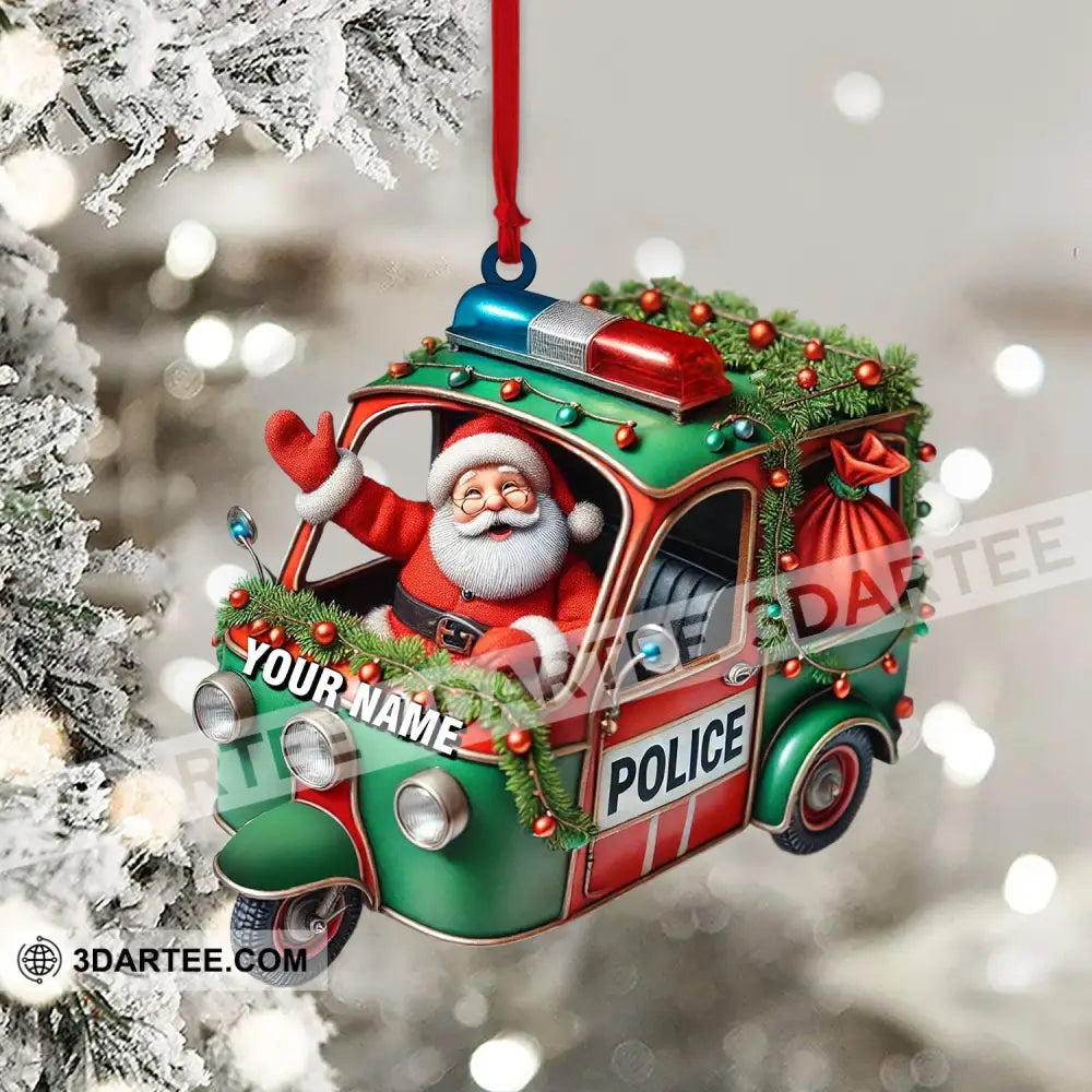 Police Santa Home Decor Christmas Ornament Personalized Ornament Ornament