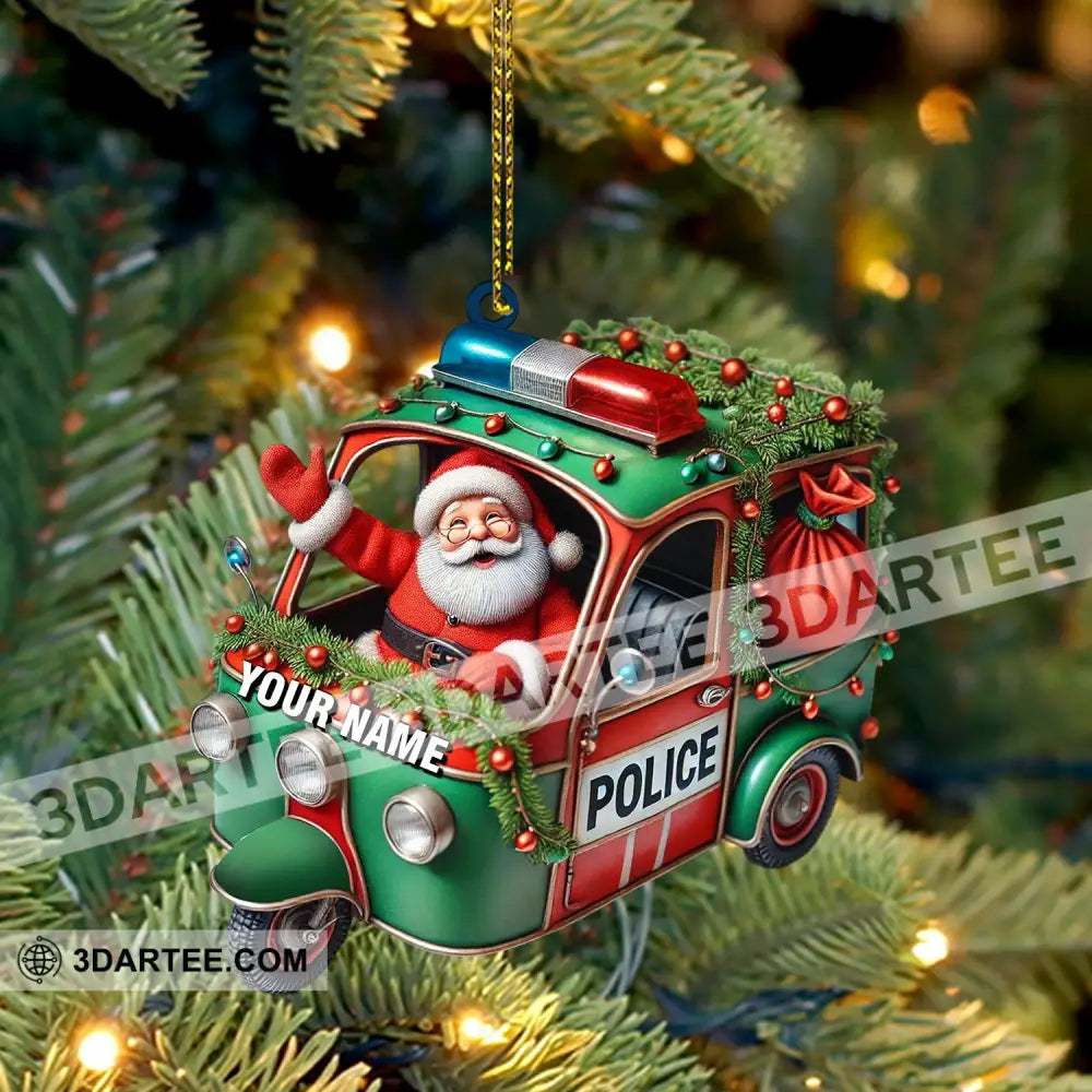 Police Santa Home Decor Christmas Ornament Personalized Ornament Ornament