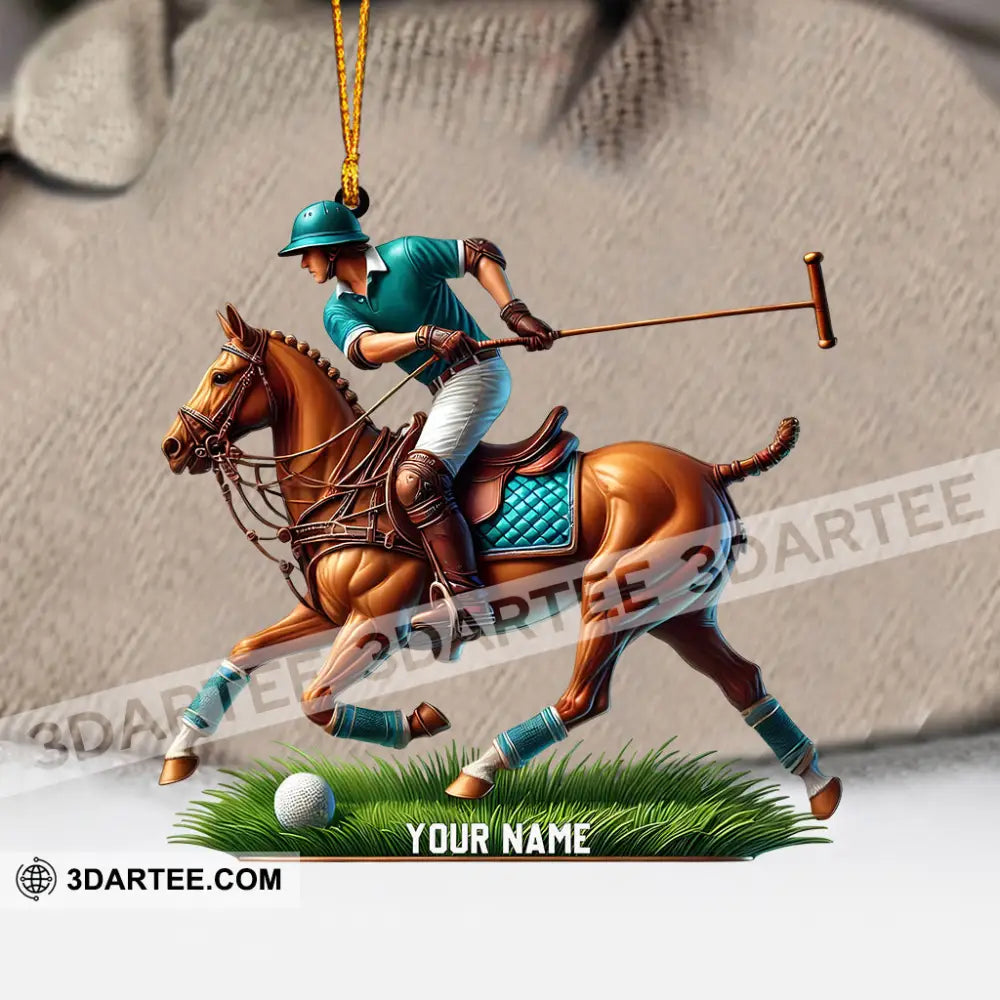 Polo Player Decor Christmas Ornament Personalized Ornament Ornament