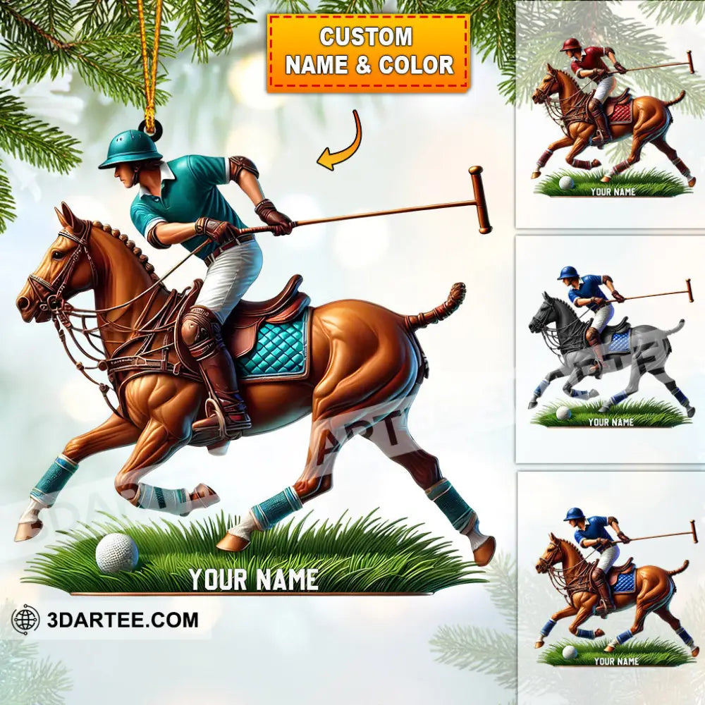 Polo Player Decor Christmas Ornament Personalized Ornament 3.54’’ / 1 Ornament Ornament