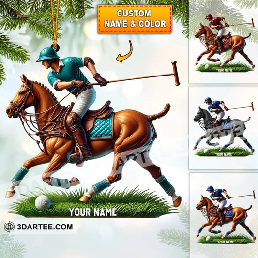 Polo Player Decor Christmas Ornament Personalized Ornament 3.54’’ / 1 Ornament Ornament