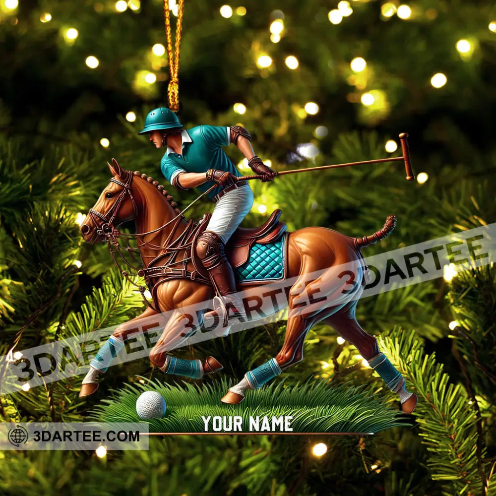 Polo Player Decor Christmas Ornament Personalized Ornament Ornament