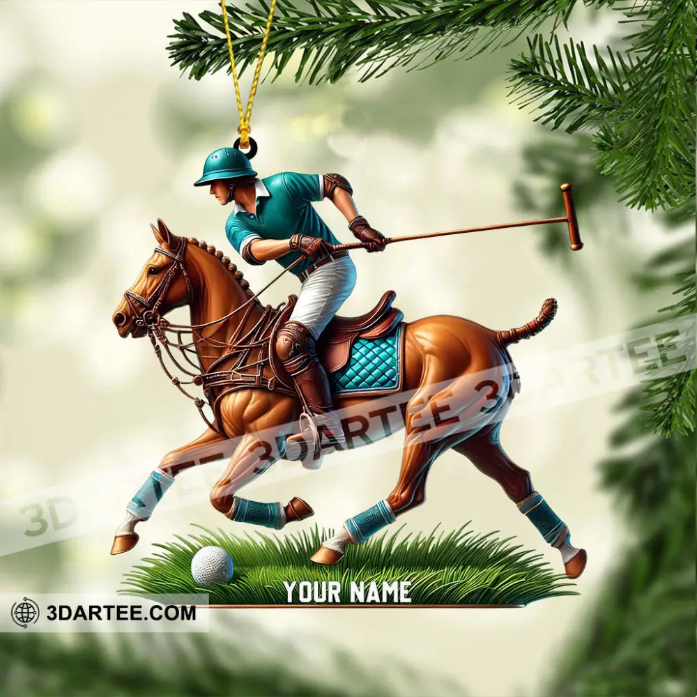 Polo Player Decor Christmas Ornament Personalized Ornament Ornament
