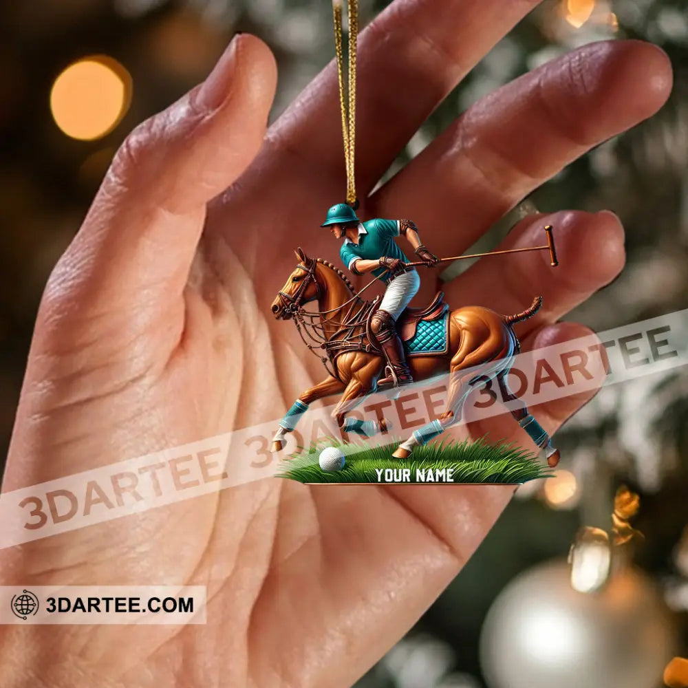 Polo Player Decor Christmas Ornament Personalized Ornament Ornament