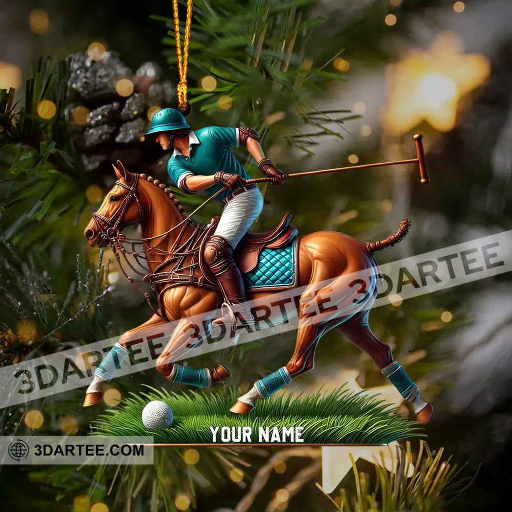 Polo Player Decor Christmas Ornament Personalized Ornament Ornament