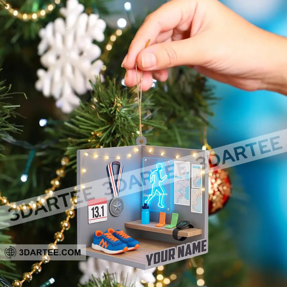 Running Home Decor Christmas Ornament Personalized Ornament Ornament