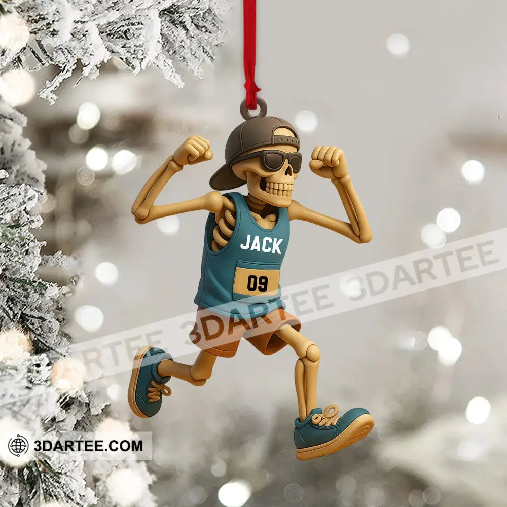 Running Men Home Decor Christmas Ornament Personalized Ornament Ornament