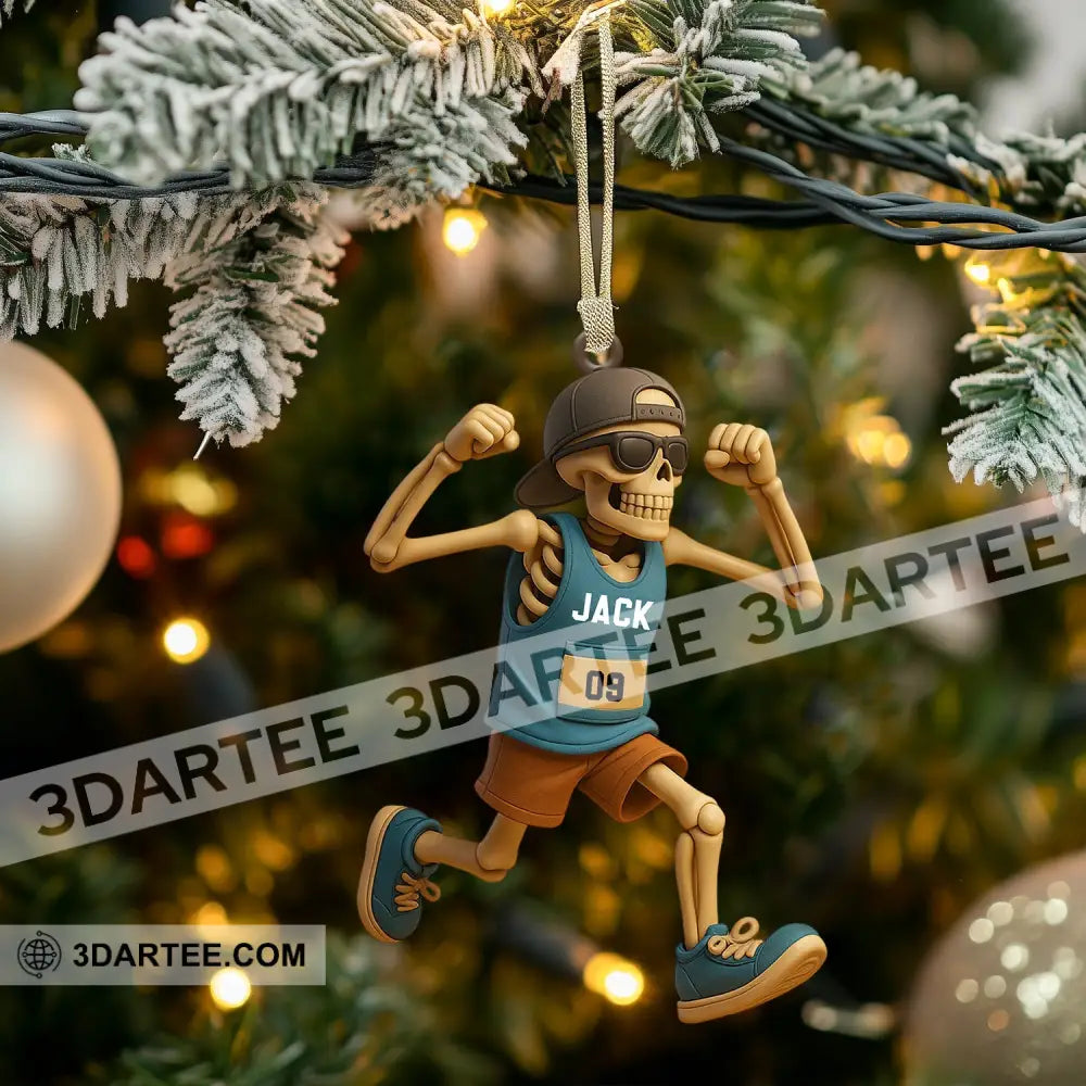Running Men Home Decor Christmas Ornament Personalized Ornament Ornament