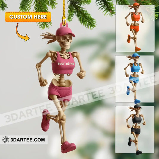 Running Women Home Decor Christmas Ornament Personalized Ornament 3.54’’ / 1 Ornament Ornament