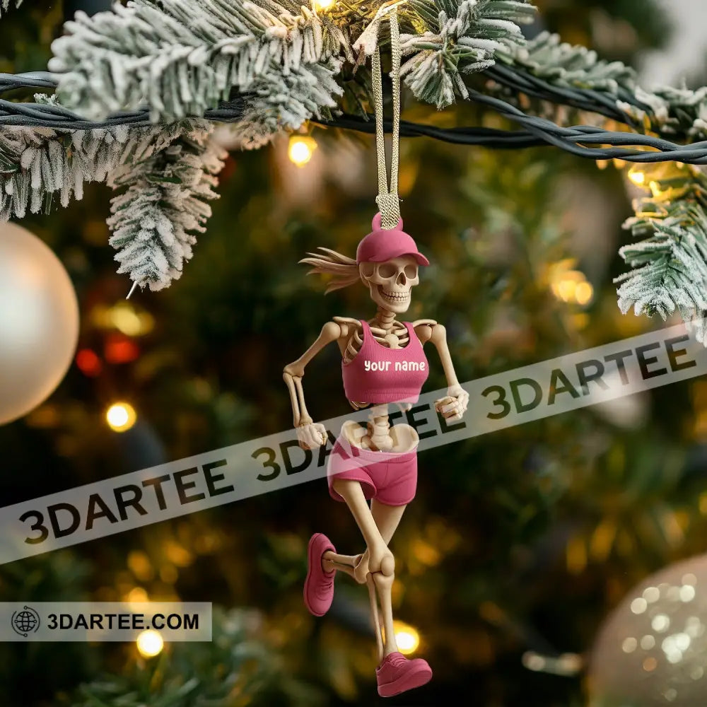 Running Women Home Decor Christmas Ornament Personalized Ornament Ornament