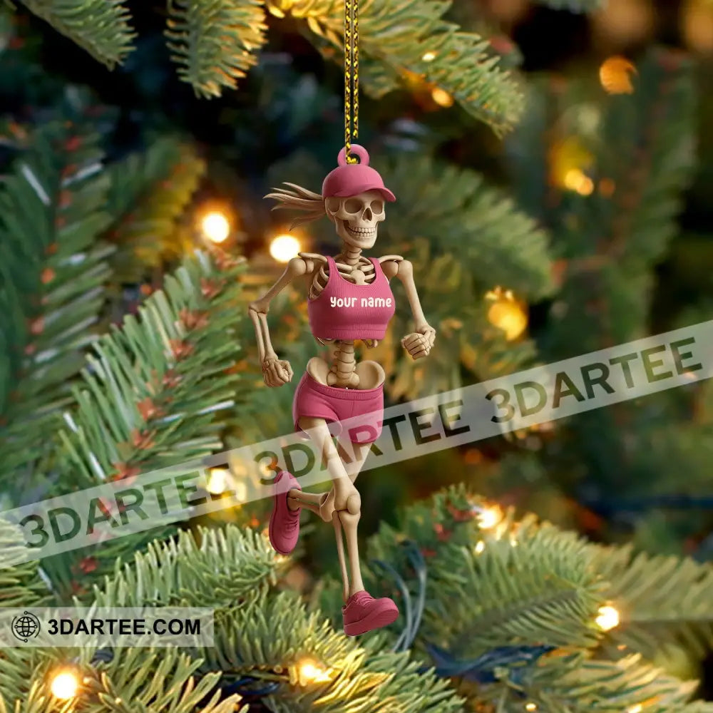 Running Women Home Decor Christmas Ornament Personalized Ornament Ornament