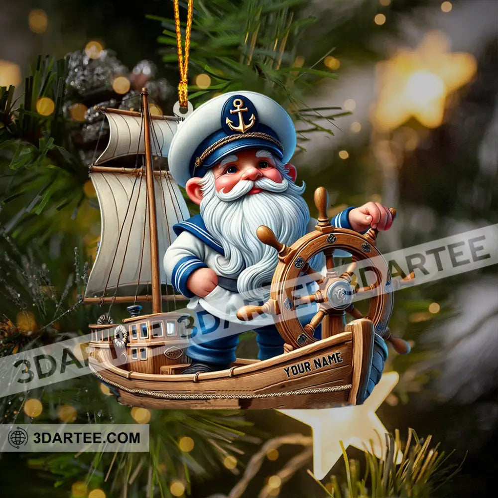 Sailor Santa Home Decor Christmas Ornament Personalized Ornament Ornament