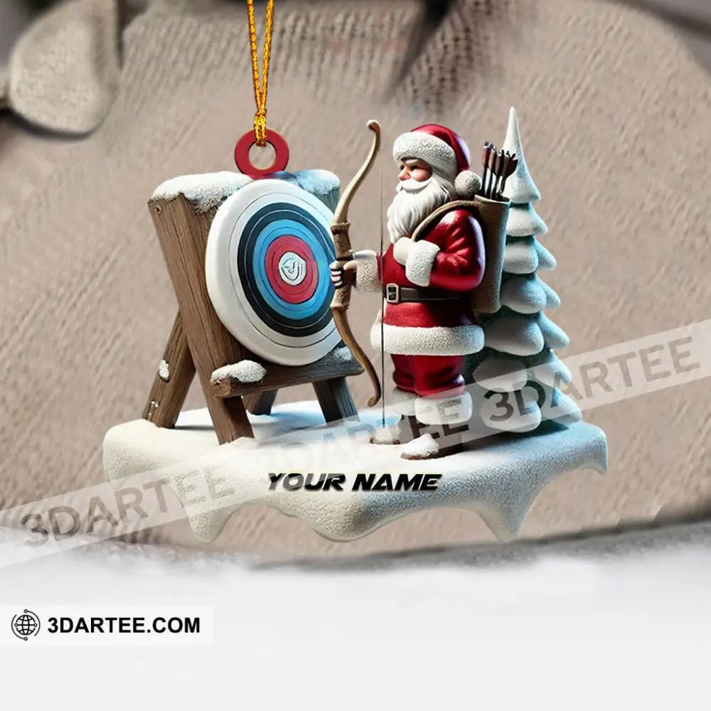 Santa Archery Home Decor Christmas Ornament Personalized Ornament Ornament