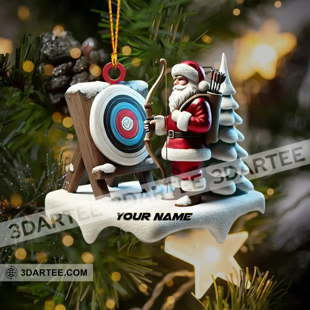 Santa Archery Home Decor Christmas Ornament Personalized Ornament Ornament