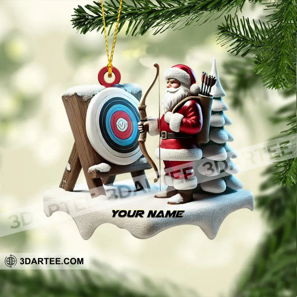 Santa Archery Home Decor Christmas Ornament Personalized Ornament Ornament